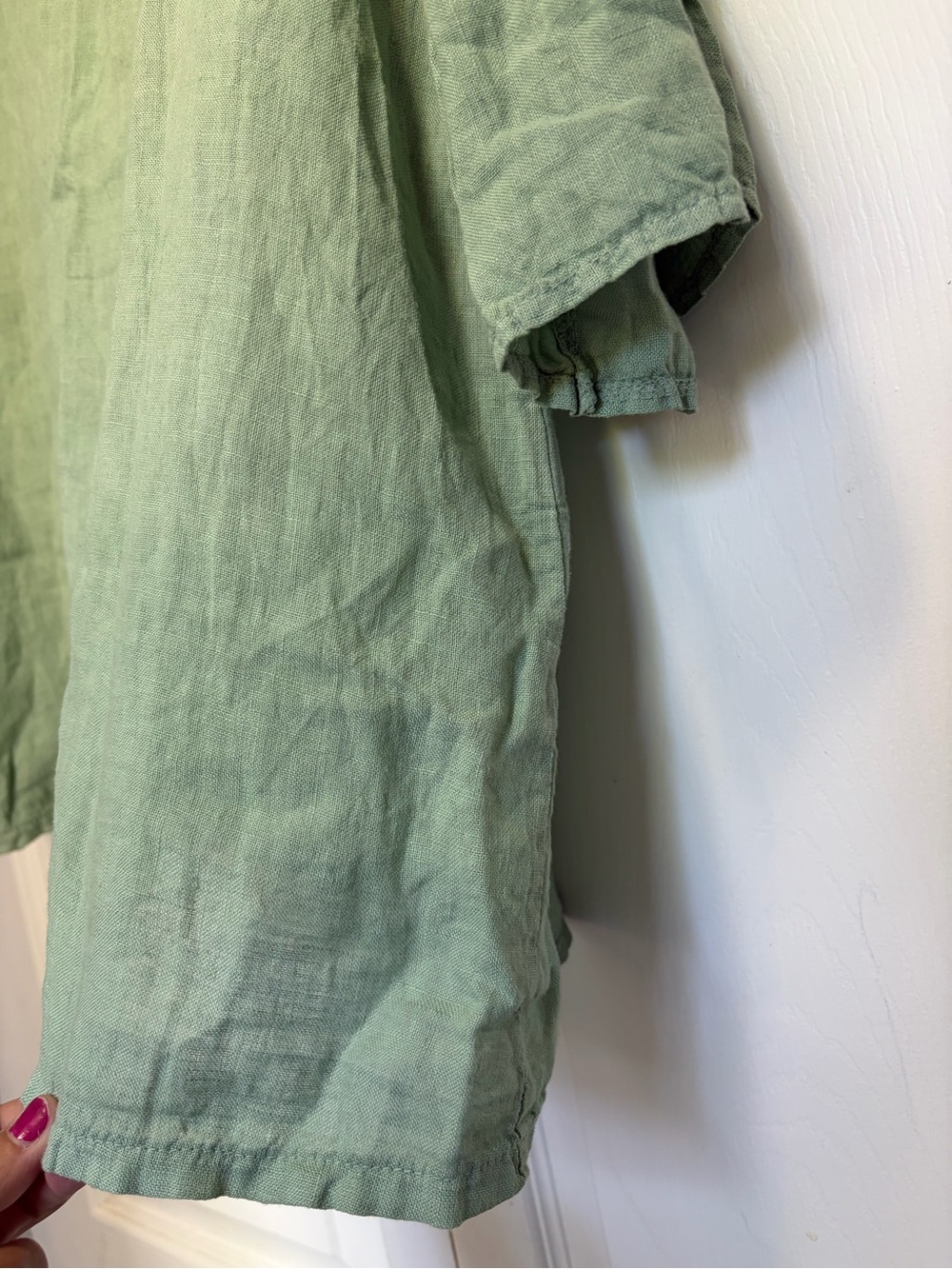 Linen Blouse Ruffle Sleeves TERZO MILLENNIO LARGE - Picture 10 of 10